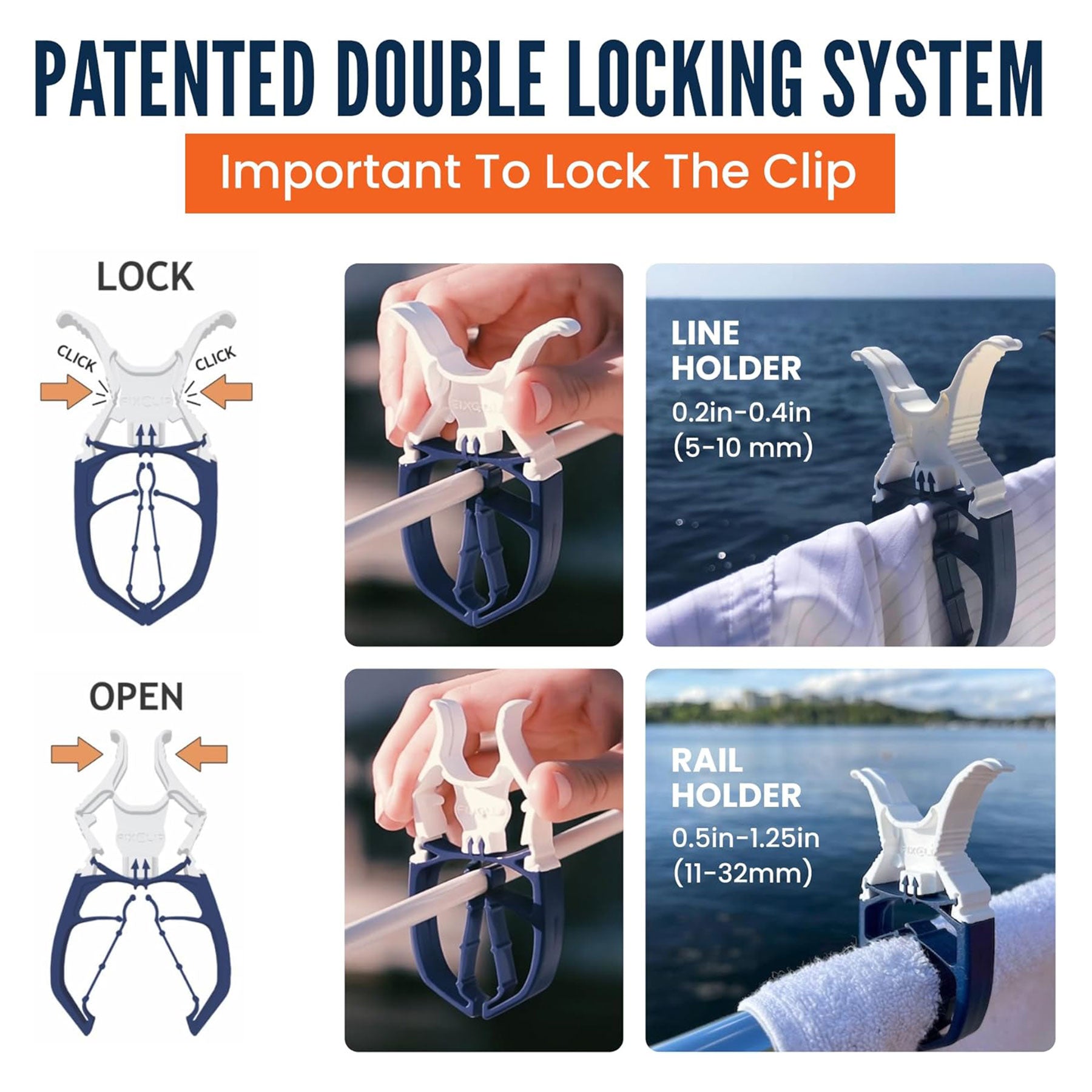 Fixclip XL Wäscheklammern – Set mit 6 Stück