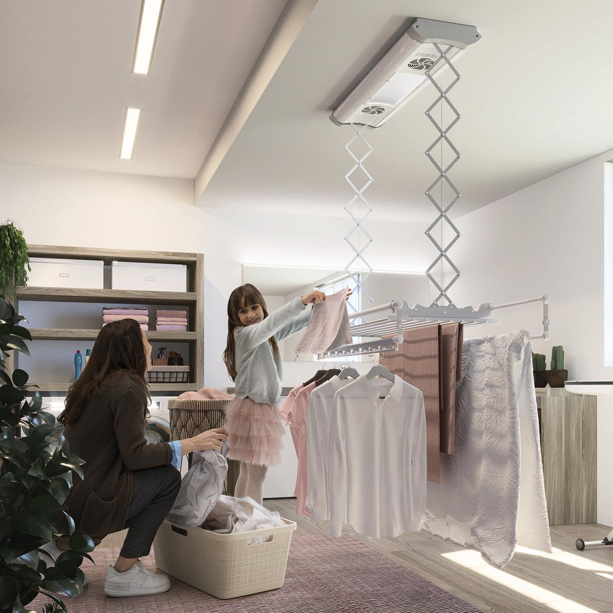 Electric drying rack for clothes with remote control | Foxydry Air