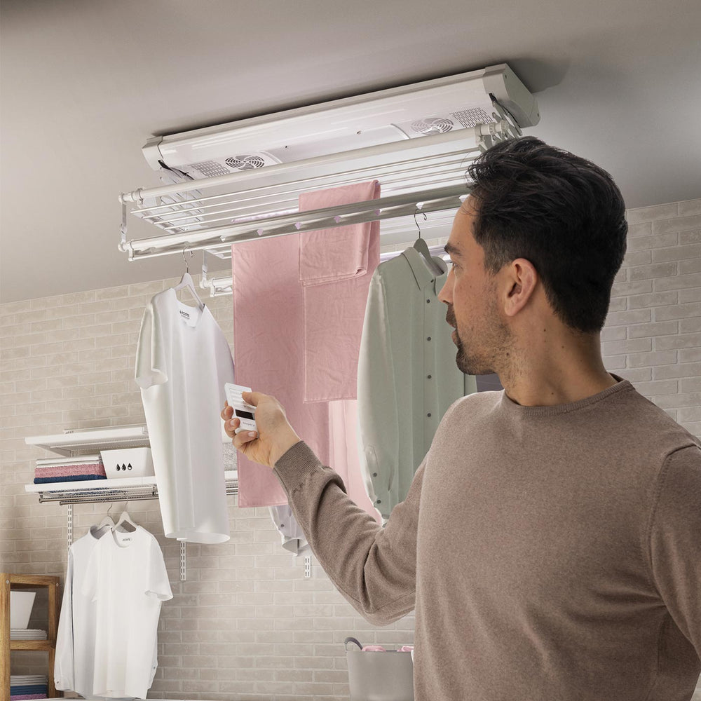 Electric drying rack for clothes with remote control | Foxydry Air