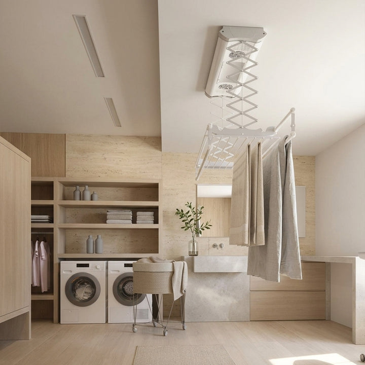 foxydry air remote controlled ceiling drying rack