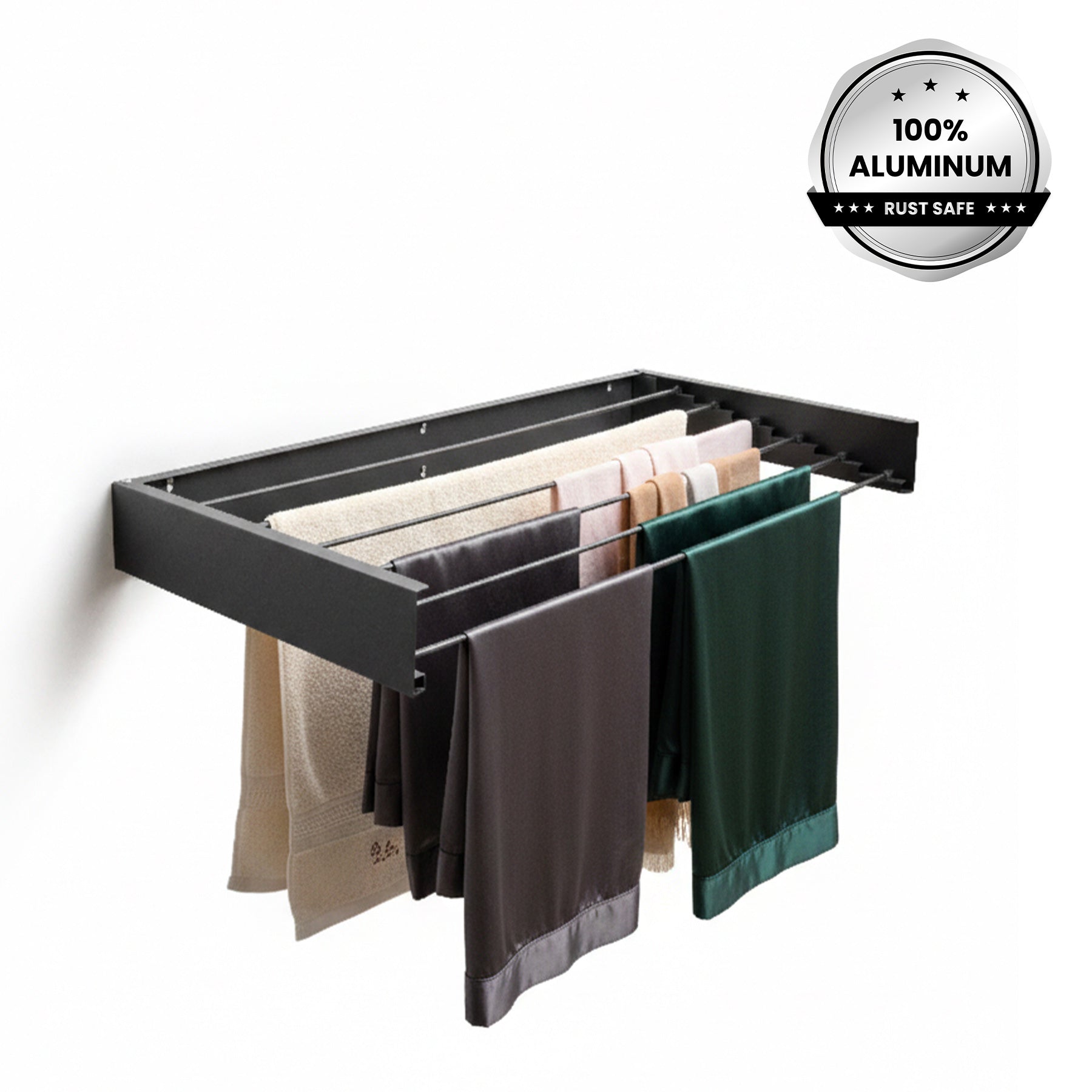 All-Aluminium Retractable Outdoor Clothesline | Foxydry Hide Deluxe