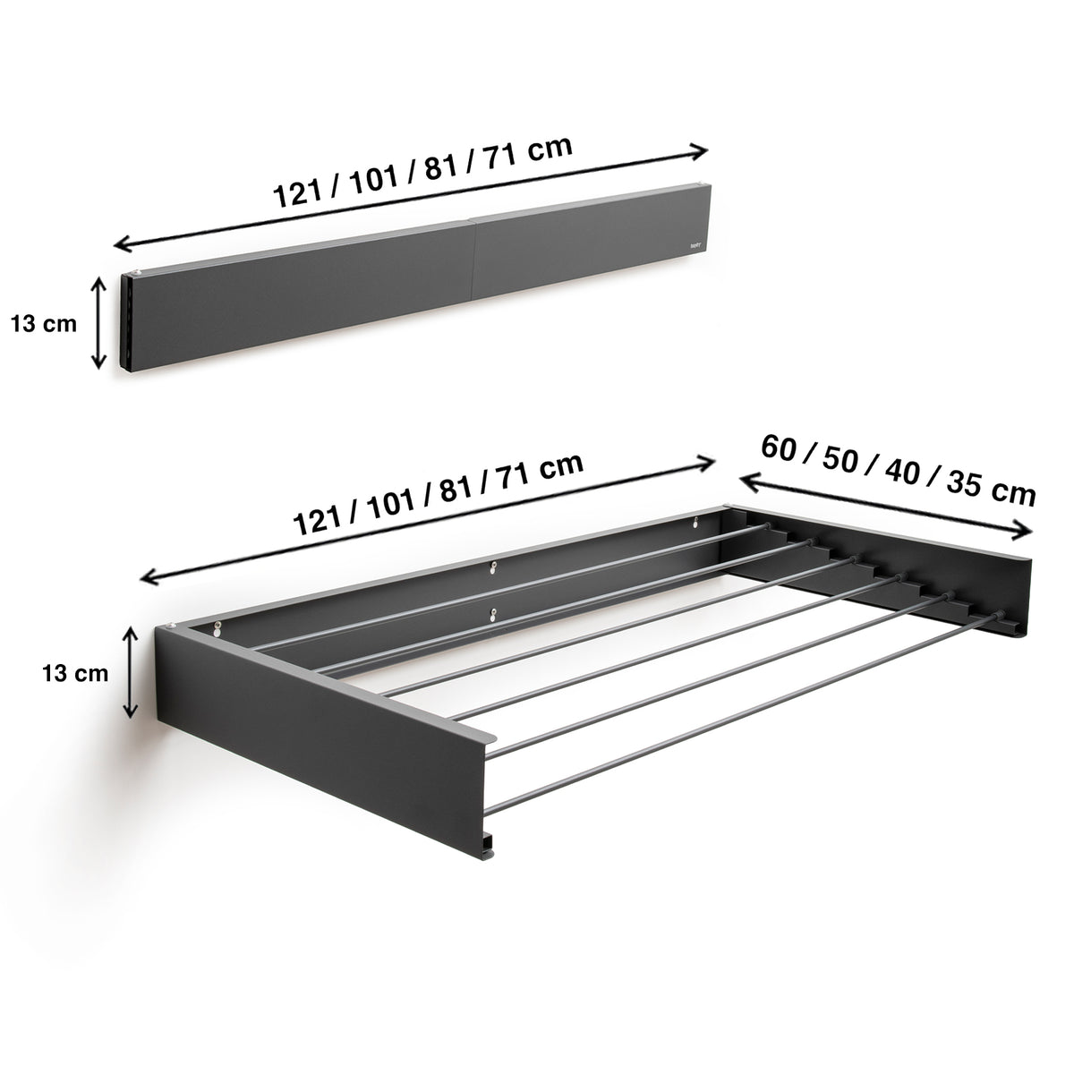 Retractable Clothesline, Extendable Drying Rack | Foxydry Hide