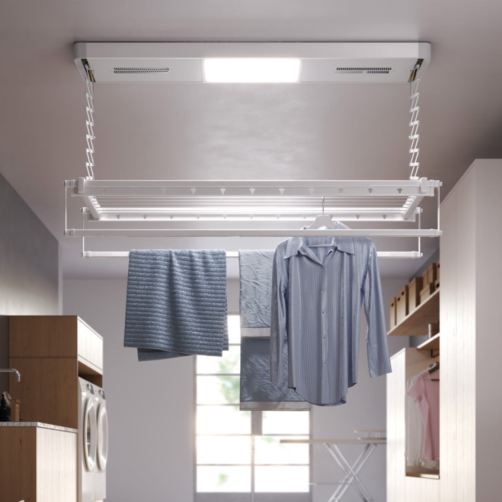 Ceiling and Wall Space saving Drying Racks