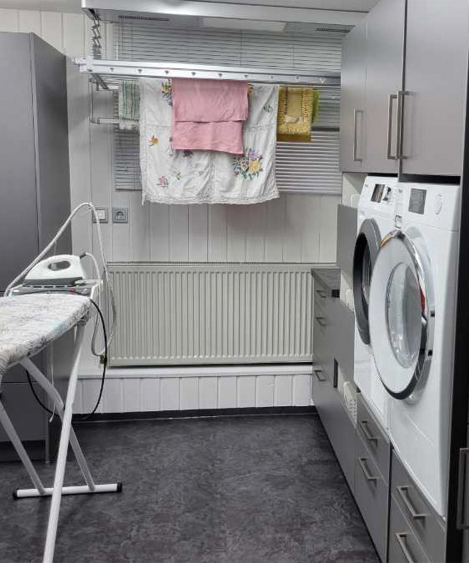 foxydry pto installation laundry room customer