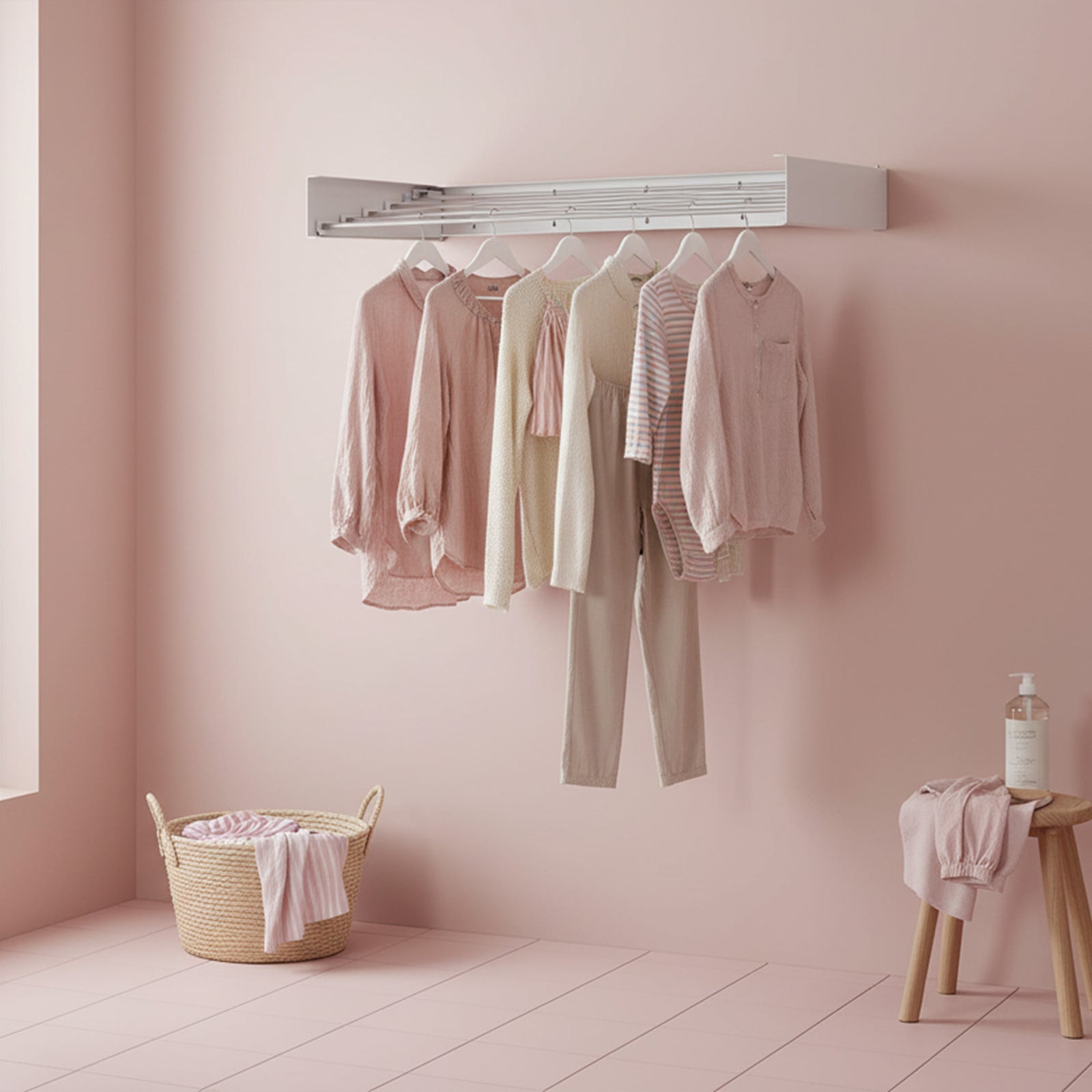 Retractable Clothesline, Extendable Drying Rack | Foxydry Hide
