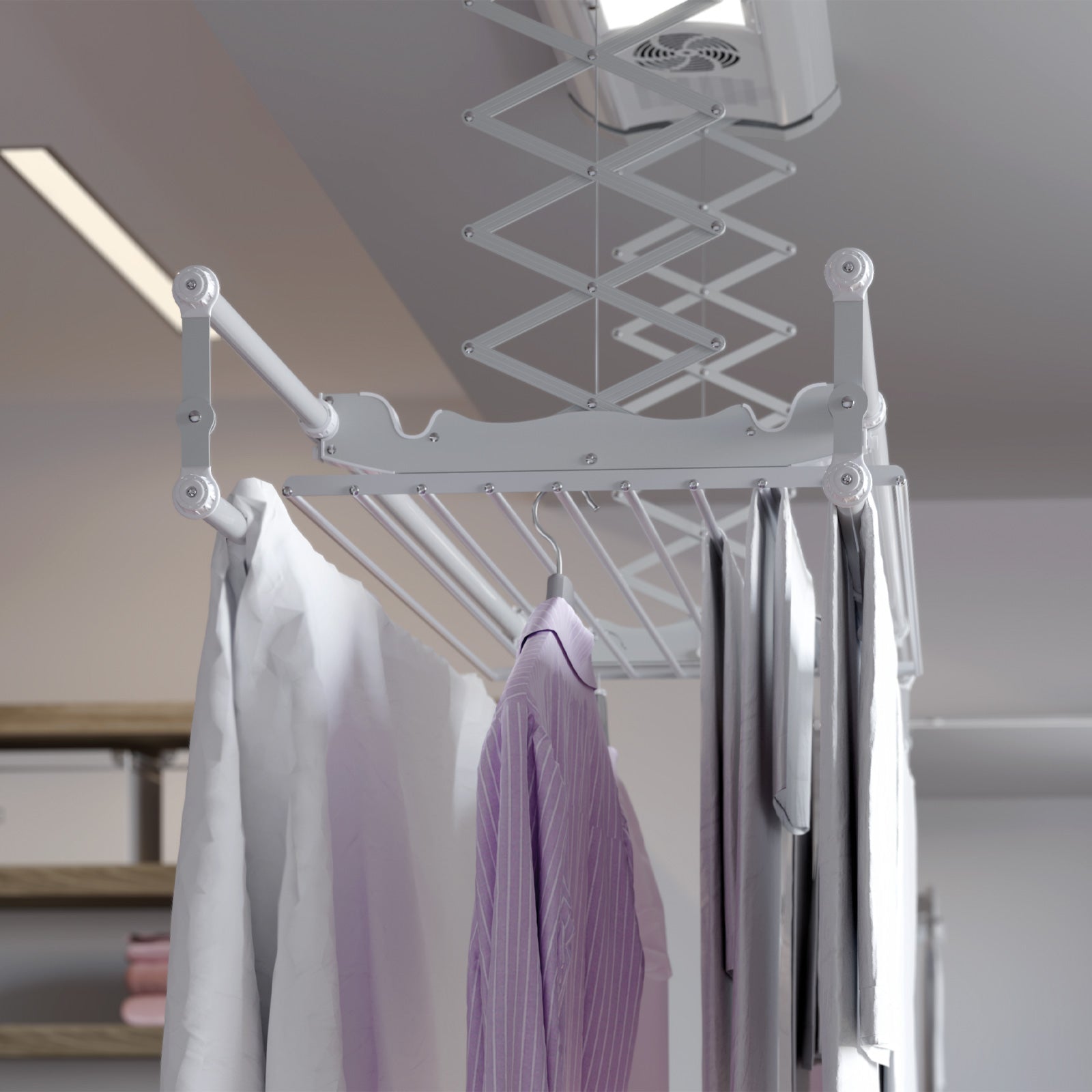 Heating wall/ceiling drying rack, Foxydry Pro electric drying rack