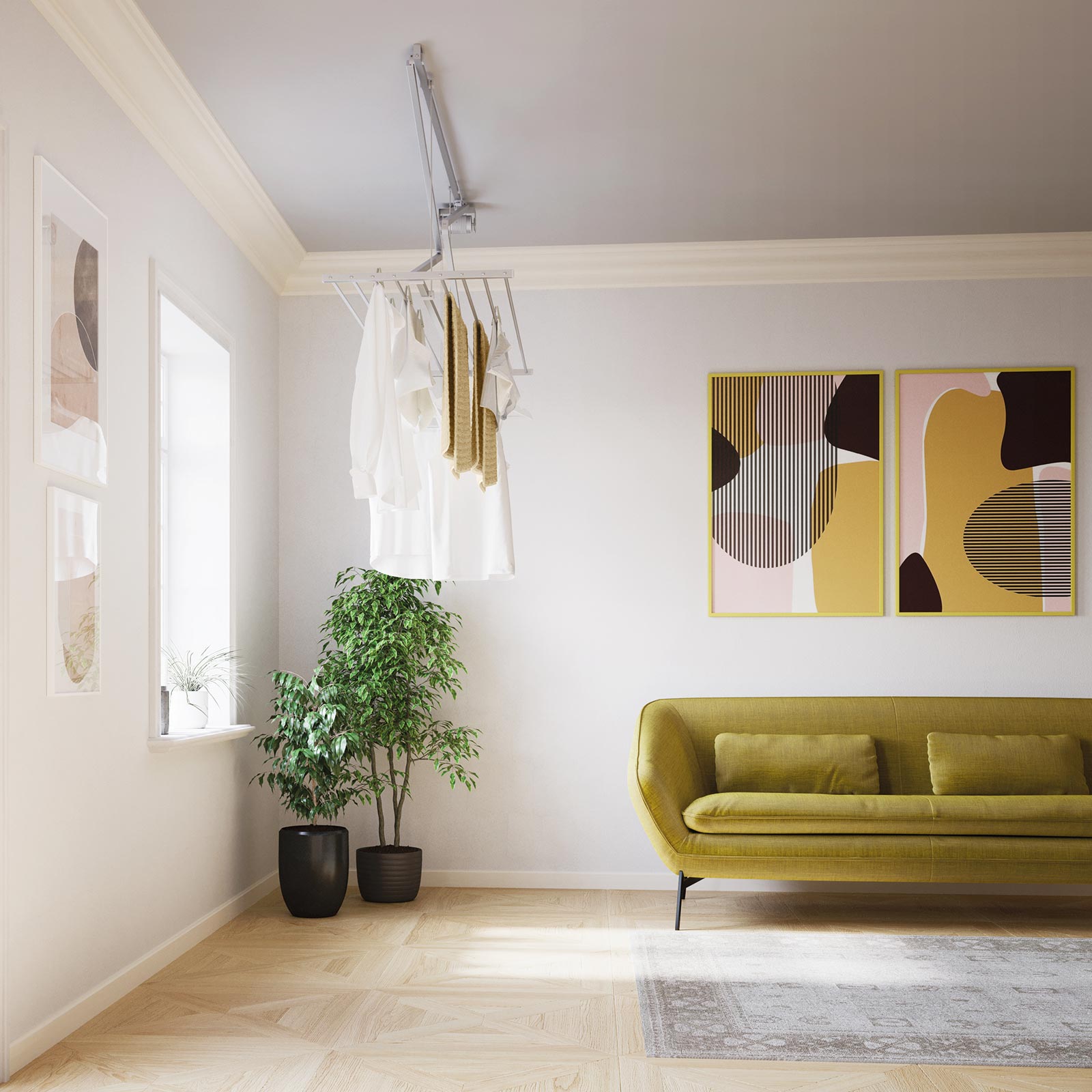 Clothes Drying rack for ceiling | Foxydry Mini